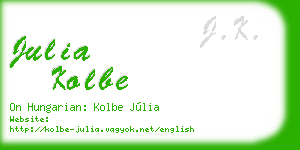 julia kolbe business card